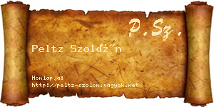 Peltz Szolón névjegykártya